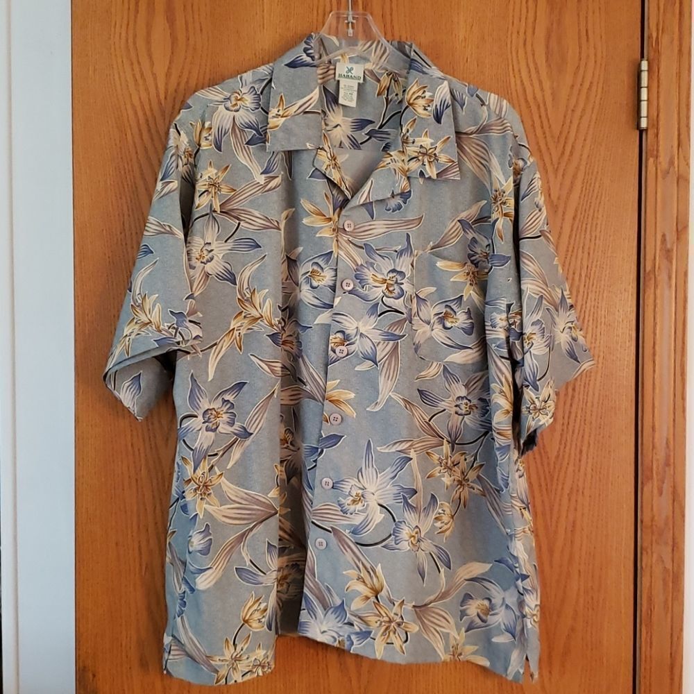 EUC Haband Hawaiian Style Button Down Shirt Sz 2X